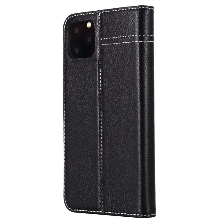 For iPhone 11 Pro GEBEI Top-grain Leather Horizontal Flip Protective Case with Holder & Card Slots