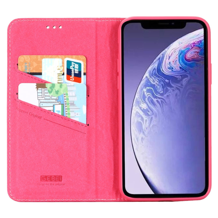For iPhone 11 Pro GEBEI Top-grain Leather Horizontal Flip Protective Case with Holder & Card Slots