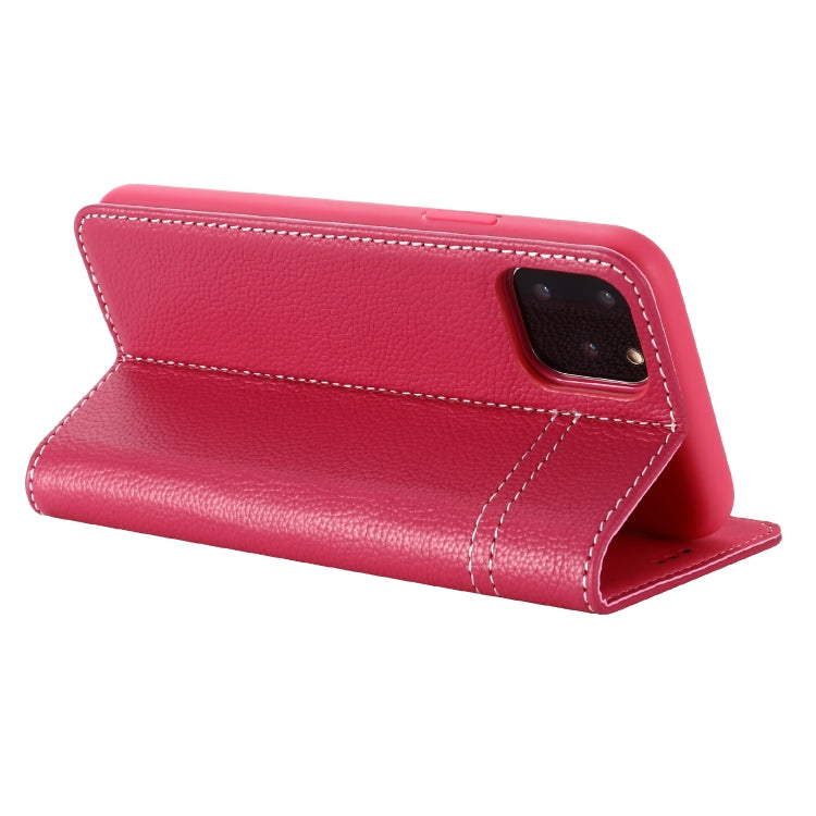 For iPhone 11 Pro Max GEBEI Top-grain Leather Horizontal Flip Protective Case with Holder & Card Slots