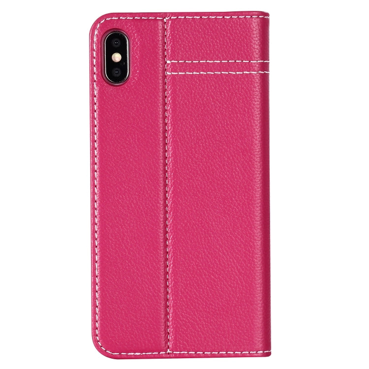 For iPhone XS / X GEBEI Top-grain Leather Horizontal Flip Protective Case with Holder & Card Slots