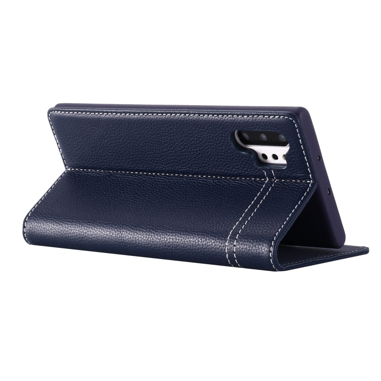 For Galaxy Note 10  GEBEI Top-grain Leather Horizontal Flip Protective Case with Holder & Card Slots