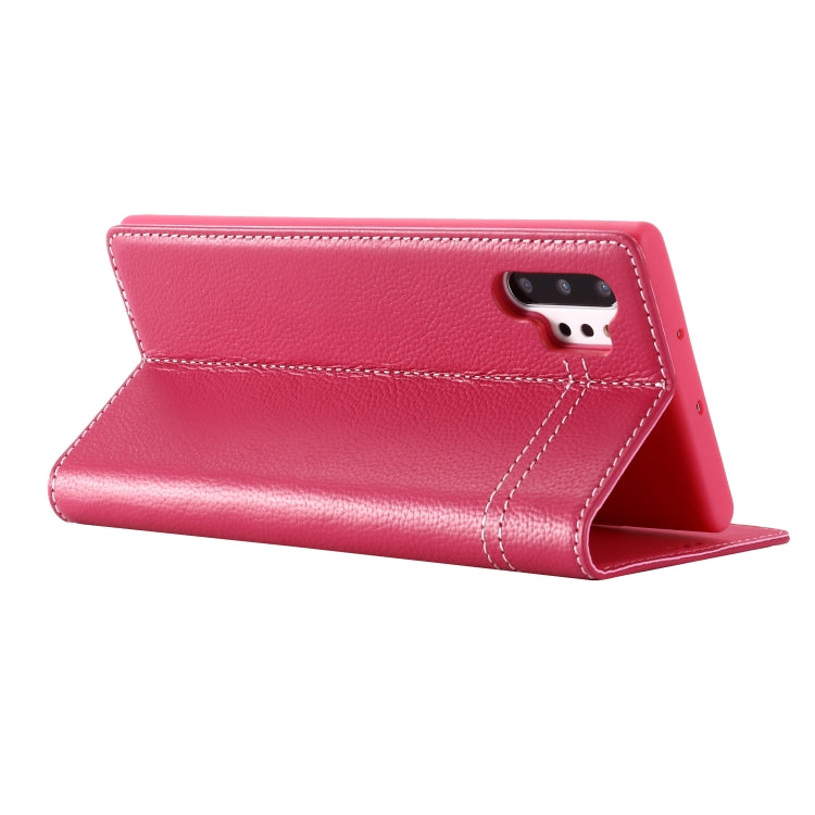 For Galaxy Note 10  GEBEI Top-grain Leather Horizontal Flip Protective Case with Holder & Card Slots