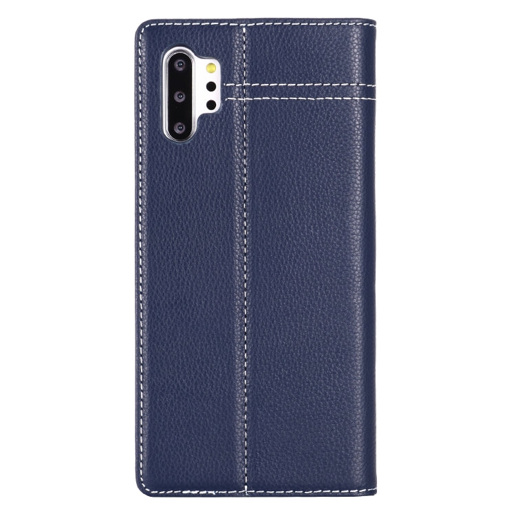 For Galaxy Note 10+ GEBEI Top-grain Leather Horizontal Flip Protective Case with Holder & Card Slots