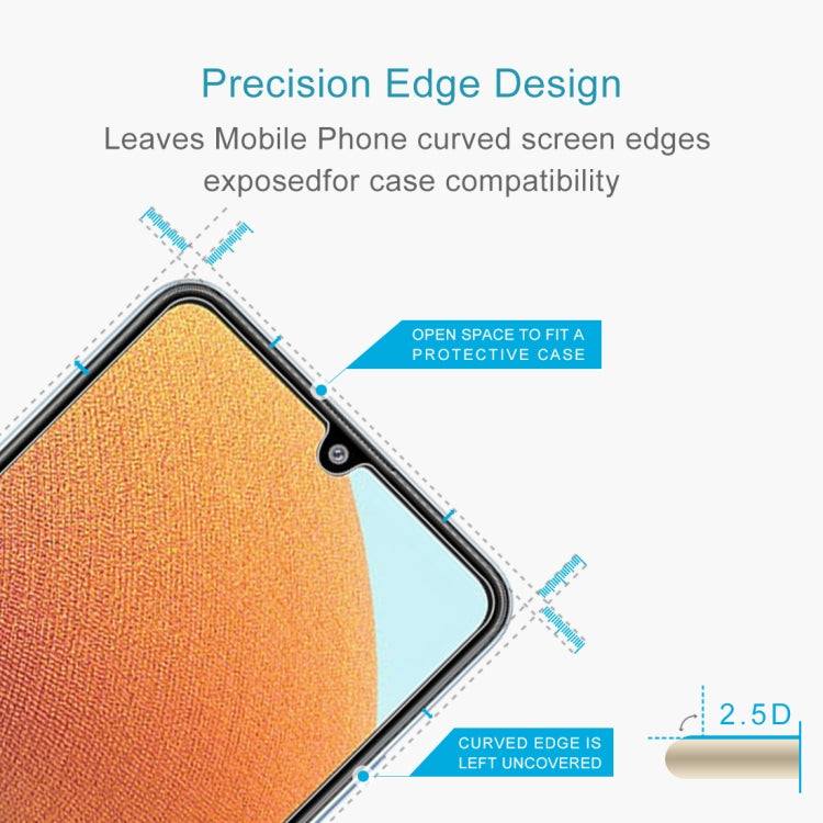 For Samsung Galaxy A32 4G 50 PCS 0.26mm 9H 2.5D Tempered Glass Film