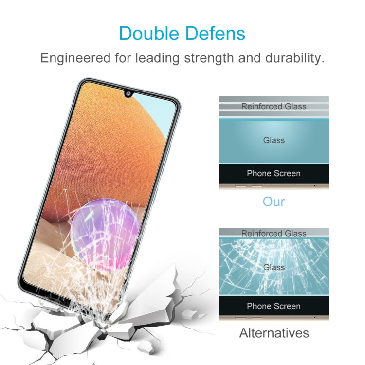 For Samsung Galaxy A32 4G 50 PCS 0.26mm 9H 2.5D Tempered Glass Film
