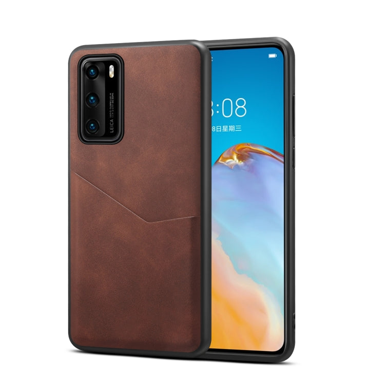 For Huawei P40 Skin Feel PU + TPU Protective Case with Card Slot