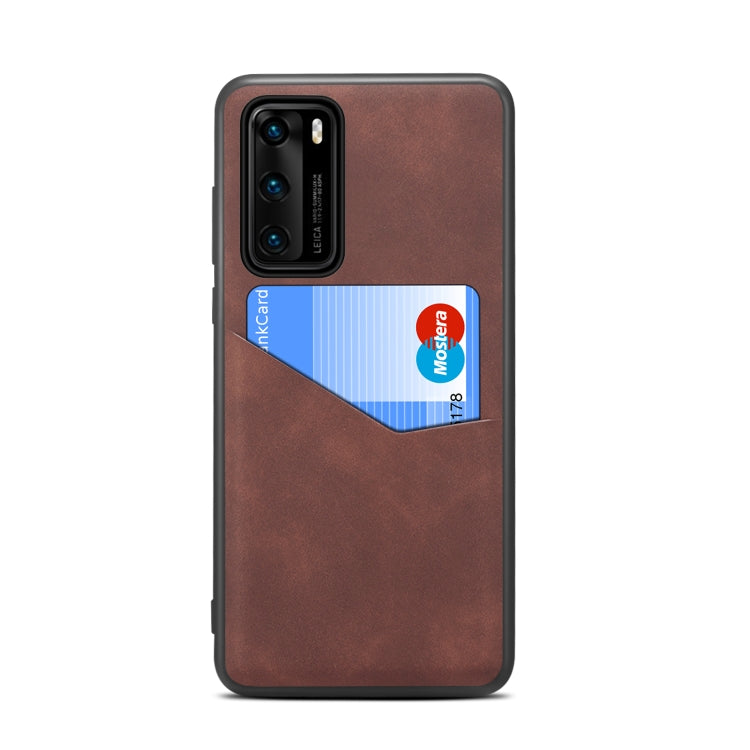 For Huawei P40 Skin Feel PU + TPU Protective Case with Card Slot