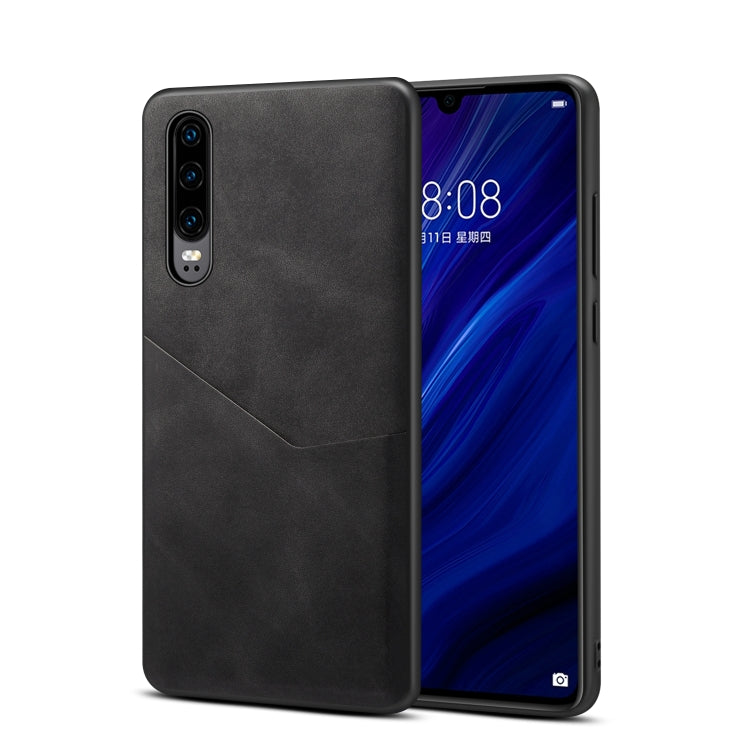 For Huawei P30 Skin Feel PU + TPU Protective Case with Card Slot
