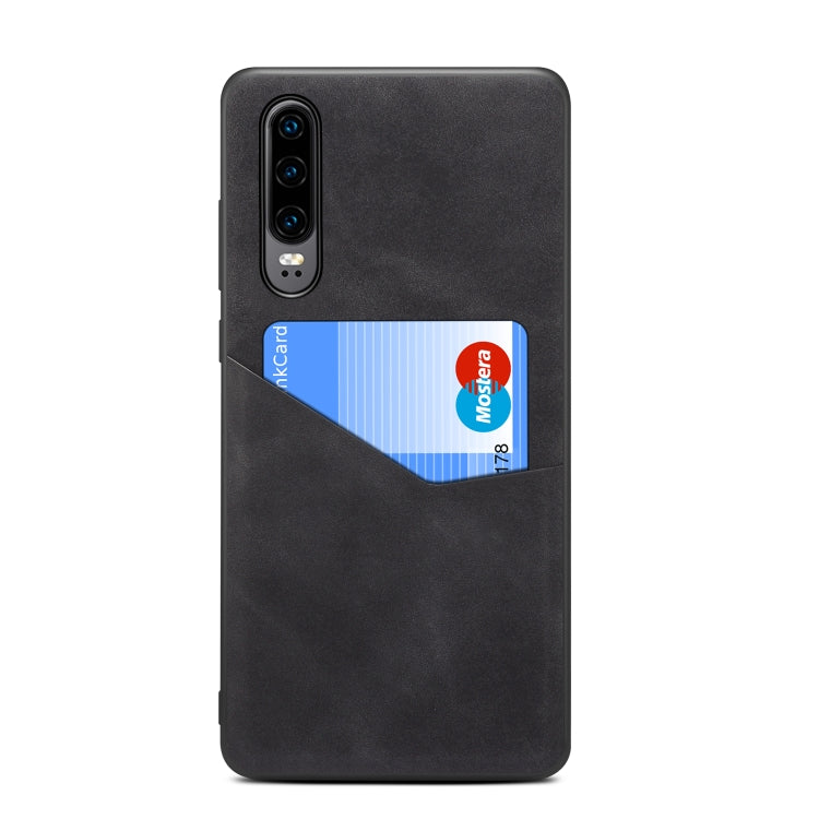 For Huawei P30 Skin Feel PU + TPU Protective Case with Card Slot