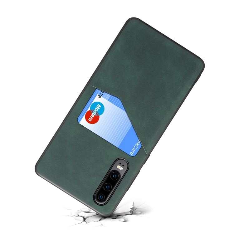 For Huawei P30 Skin Feel PU + TPU Protective Case with Card Slot