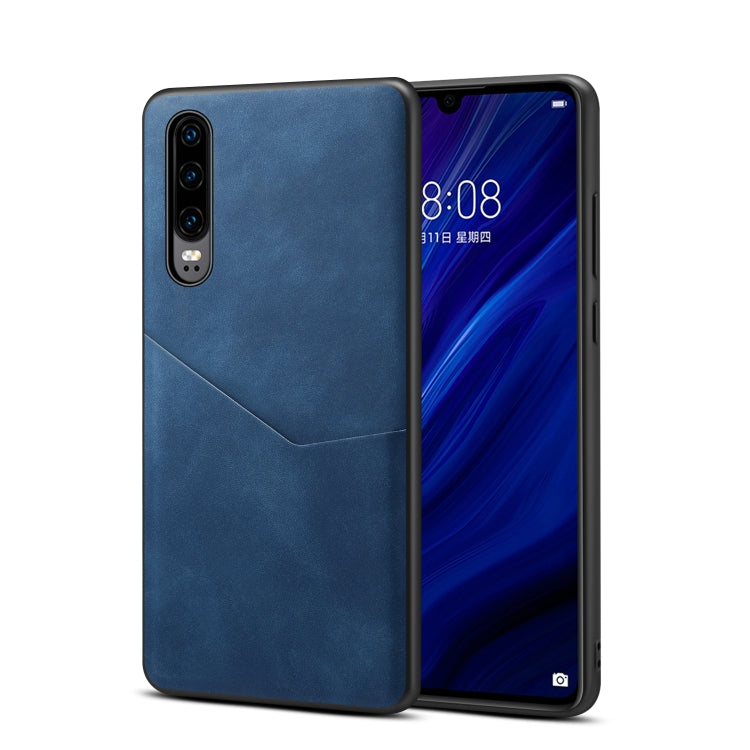 For Huawei P30 Skin Feel PU + TPU Protective Case with Card Slot