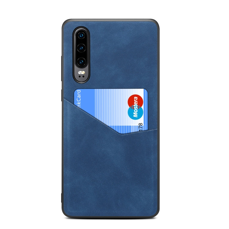 For Huawei P30 Skin Feel PU + TPU Protective Case with Card Slot