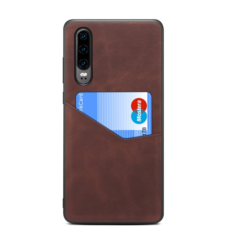 For Huawei P30 Skin Feel PU + TPU Protective Case with Card Slot