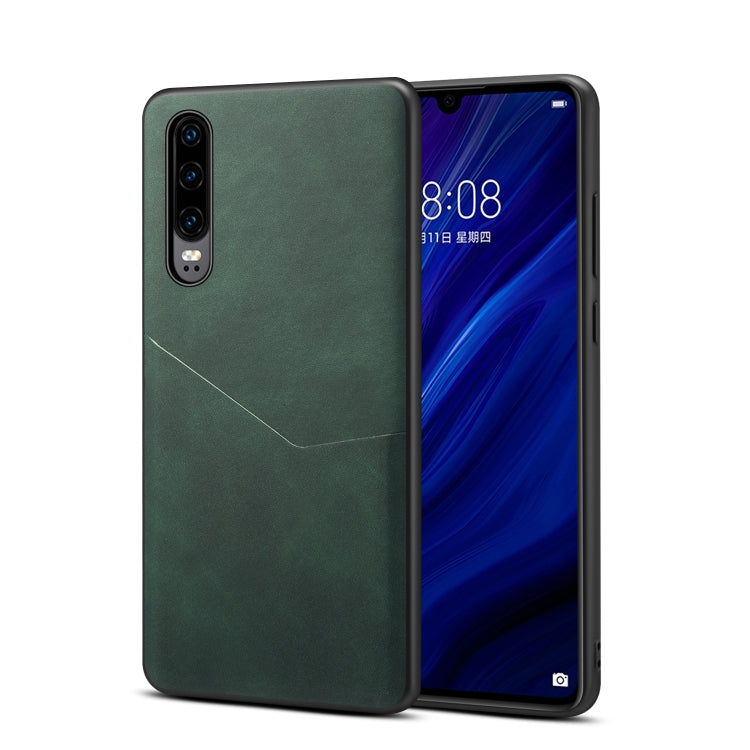 For Huawei P30 Skin Feel PU + TPU Protective Case with Card Slot