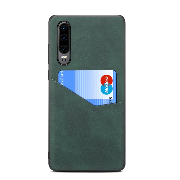For Huawei P30 Skin Feel PU + TPU Protective Case with Card Slot