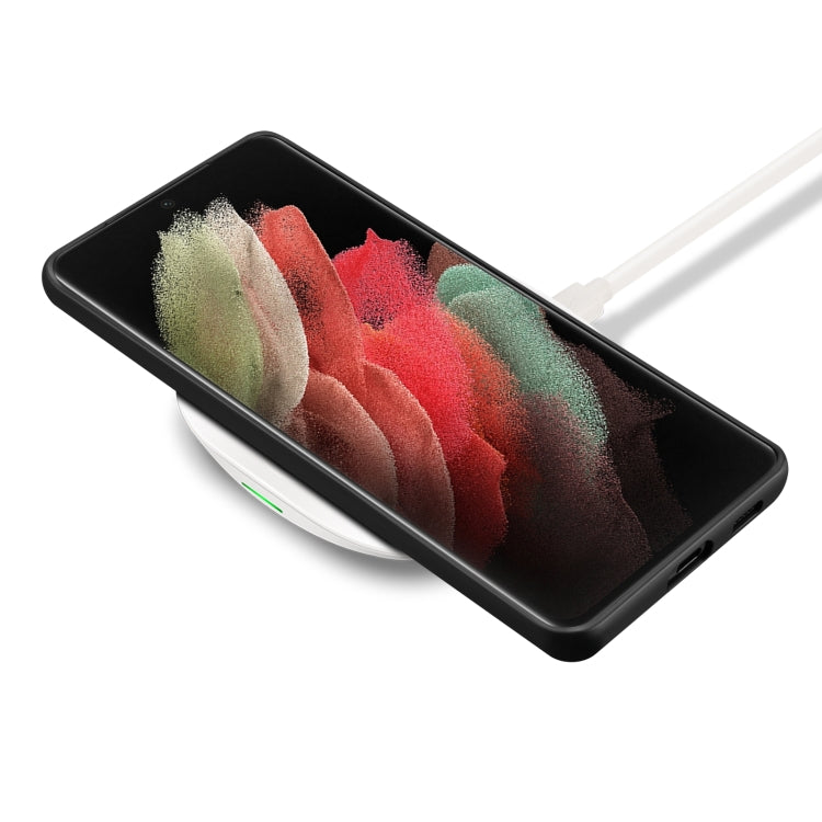 For Samsung Galaxy S21 Ultra 5G Skin Feel PU + TPU Protective Case with Card Slot