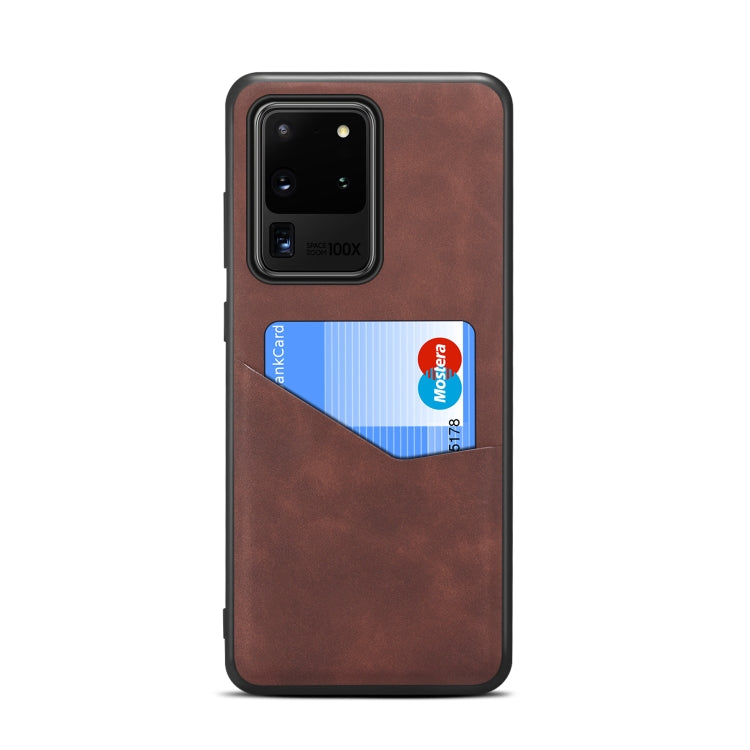 For Samsung Galaxy S20 Ultra 5G Skin Feel PU + TPU Protective Case with Card Slot