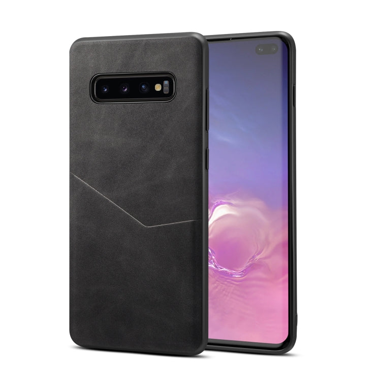 For Samsung Galaxy S10+ Skin Feel PU + TPU Protective Case with Card Slot