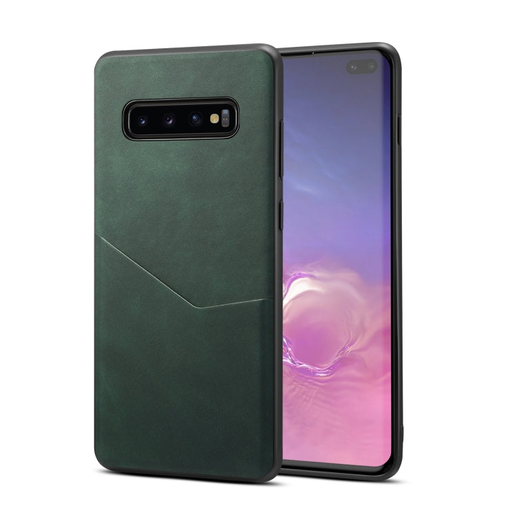 For Samsung Galaxy S10+ Skin Feel PU + TPU Protective Case with Card Slot