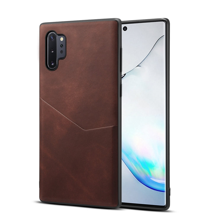 For Samsung Galaxy Note10+ Skin Feel PU + TPU Protective Case with Card Slot