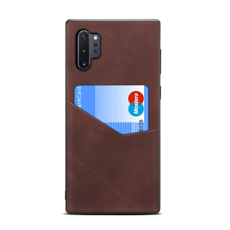 For Samsung Galaxy Note10+ Skin Feel PU + TPU Protective Case with Card Slot