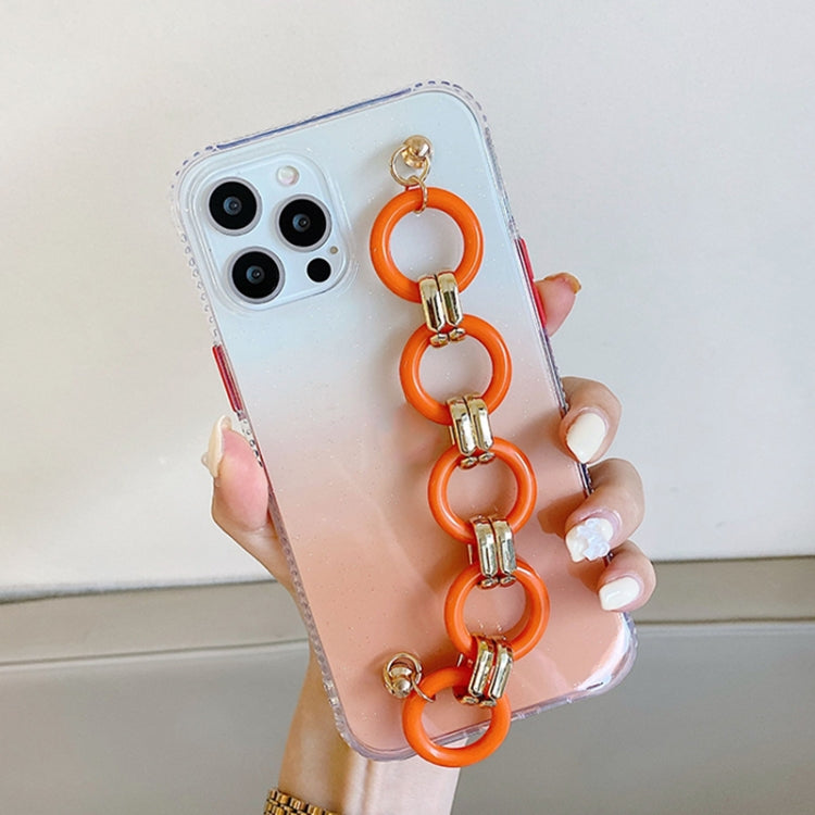For iPhone 12 / 12 Pro Gradient + Circle Bracelet TPU Phone Protective Case
