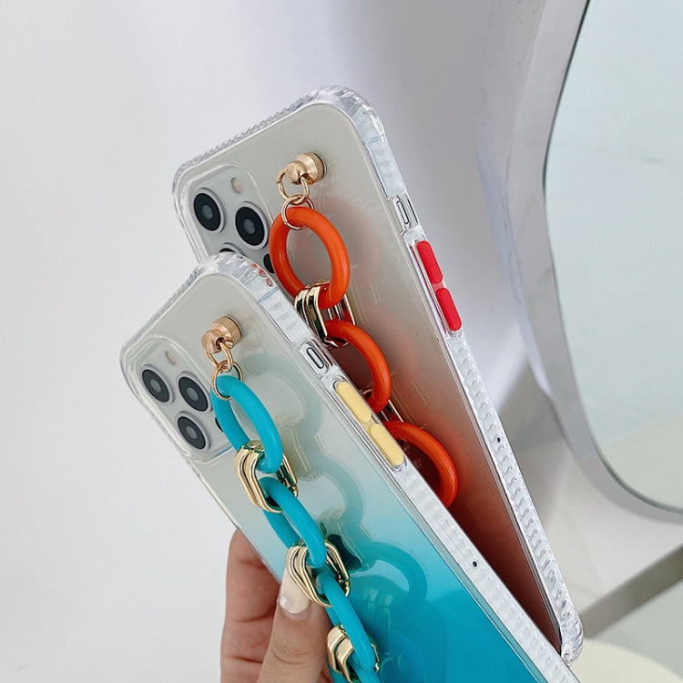 For iPhone 12 / 12 Pro Gradient + Circle Bracelet TPU Phone Protective Case