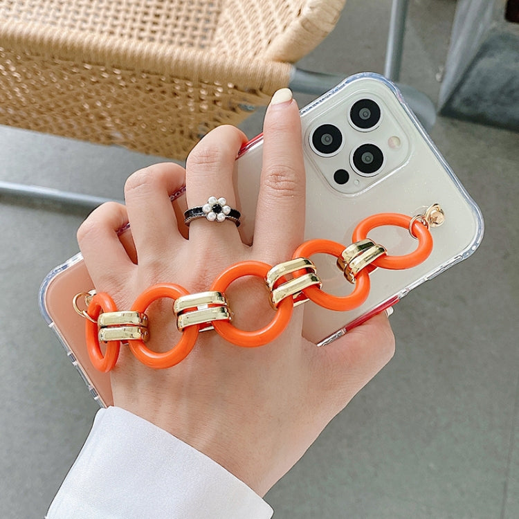 For iPhone 12 / 12 Pro Gradient + Circle Bracelet TPU Phone Protective Case