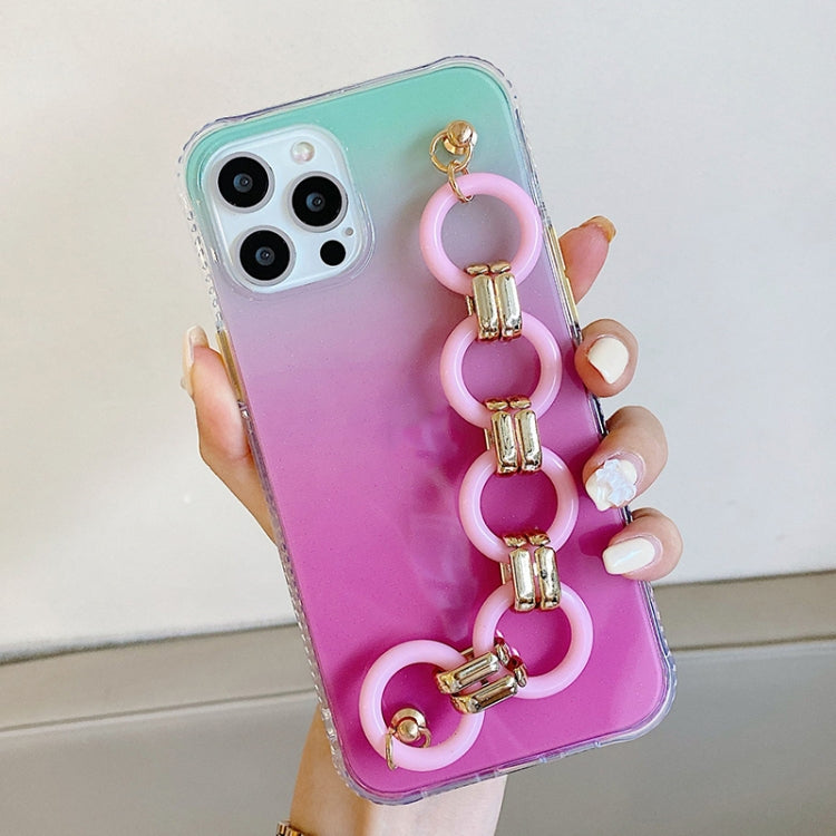 For iPhone 12 Pro Max Gradient + Circle Bracelet TPU Phone Protective Case