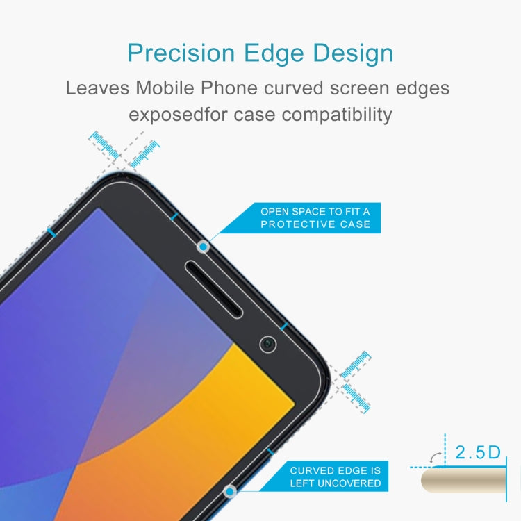 For Alcatel 1 2021 10 PCS 0.26mm 9H 2.5D Tempered Glass Film