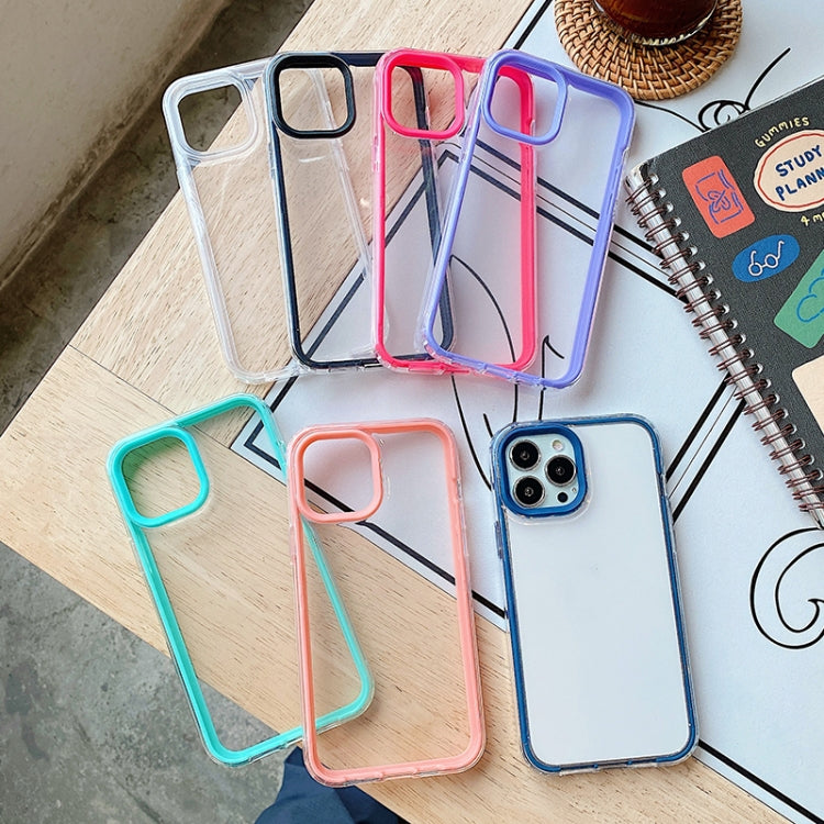 For iPhone 12 mini 360 Plane Two-color Transparent TPU Phone Protective Case