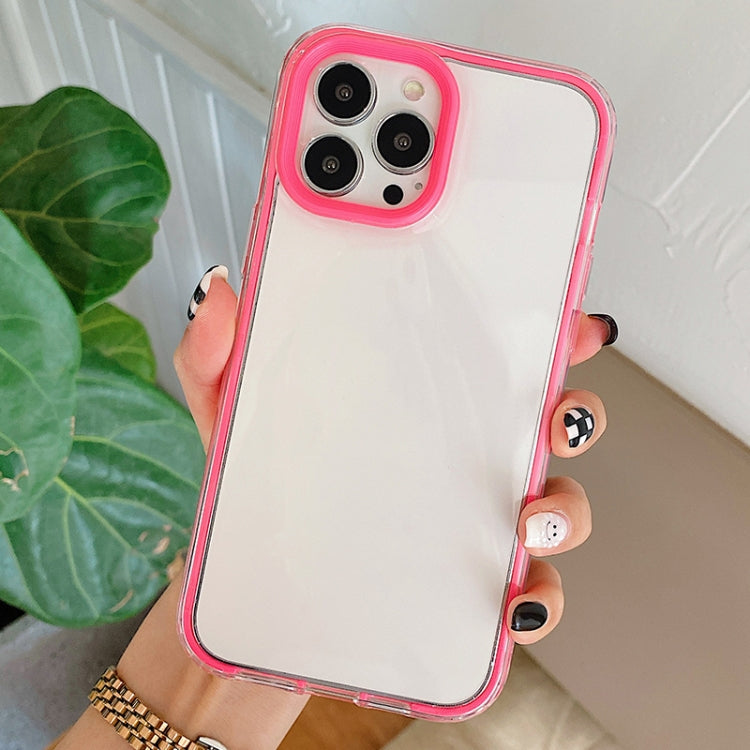 For iPhone 12 / 12 Pro 360 Plane Two-color Transparent TPU Phone Protective Case