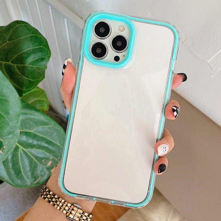 For iPhone 12 / 12 Pro 360 Plane Two-color Transparent TPU Phone Protective Case