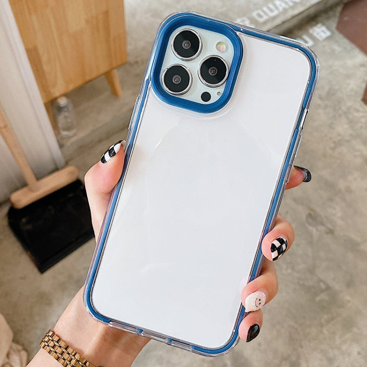 For iPhone 12 Pro Max 360 Plane Two-color Transparent TPU Phone Protective Case