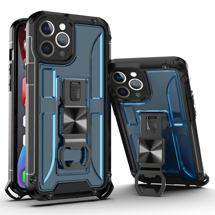 For iPhone 12 Pro Max PC + TPU Shockproof Protective Case with Corkscrew Holder