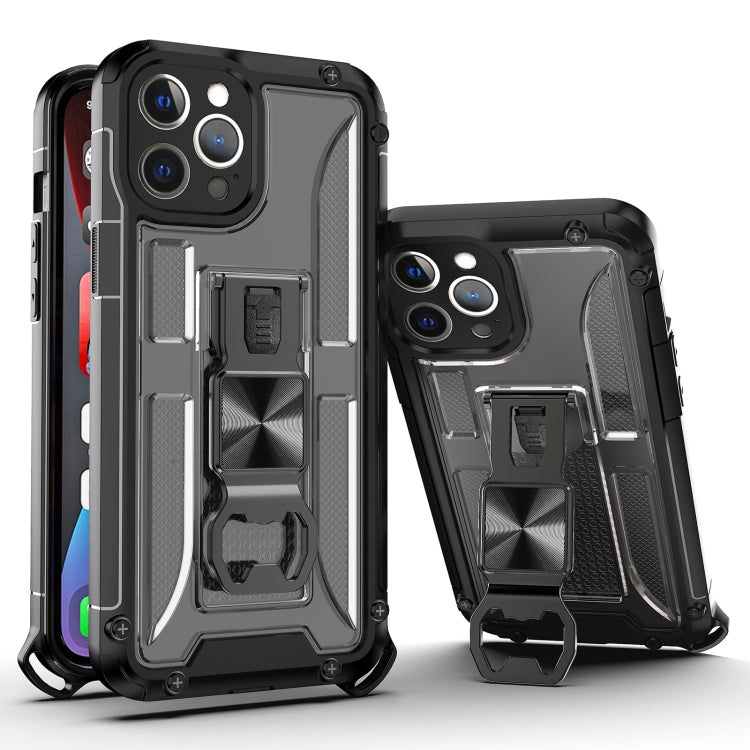 For iPhone 12 Pro Max PC + TPU Shockproof Protective Case with Corkscrew Holder
