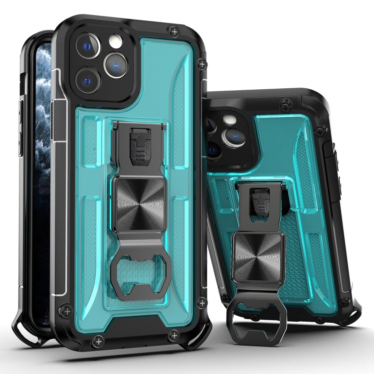 For iPhone 12 PC + TPU Shockproof Protective Case with Corkscrew Holder