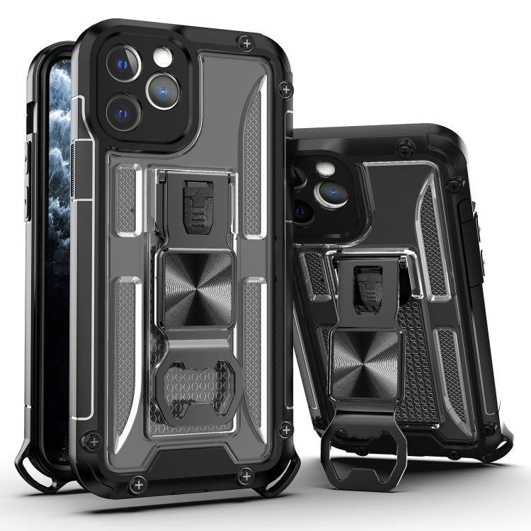 For iPhone 12 PC + TPU Shockproof Protective Case with Corkscrew Holder