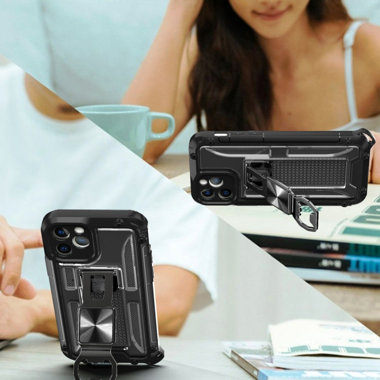 For iPhone 12 mini PC + TPU Shockproof Protective Case with Corkscrew Holder