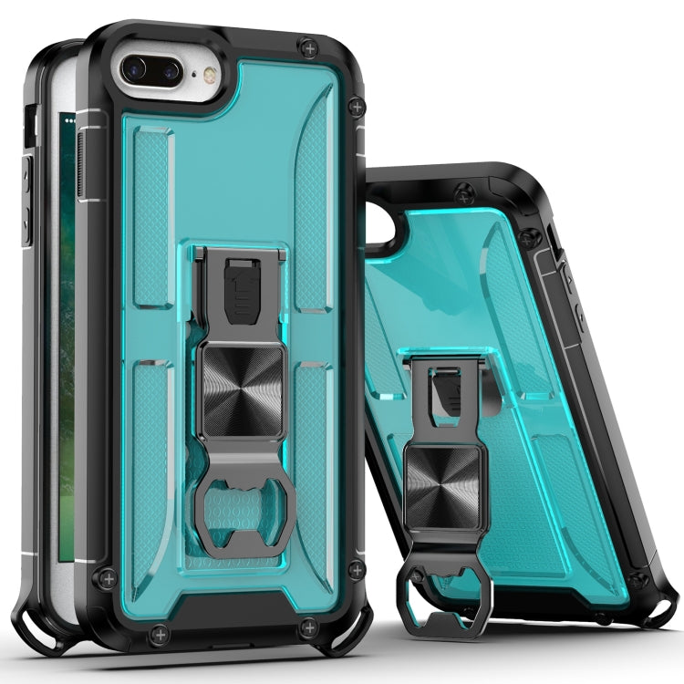 PC + TPU Shockproof Protective Case with Corkscrew Holder For iPhone 8 Plus & 7 Plus
