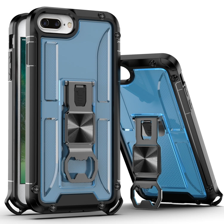 PC + TPU Shockproof Protective Case with Corkscrew Holder For iPhone 8 Plus & 7 Plus