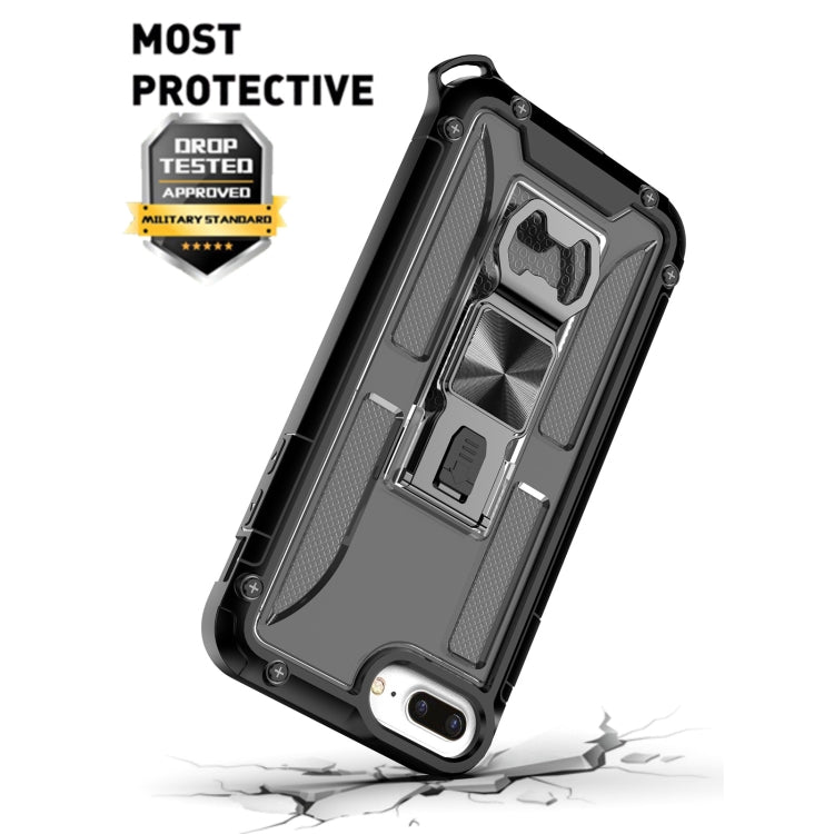 PC + TPU Shockproof Protective Case with Corkscrew Holder For iPhone 8 Plus & 7 Plus