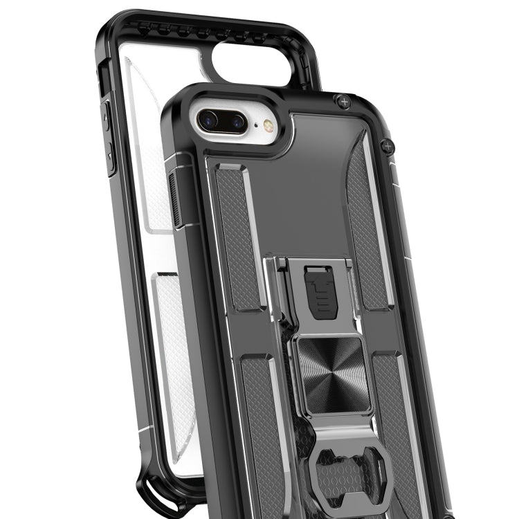 PC + TPU Shockproof Protective Case with Corkscrew Holder For iPhone 8 Plus & 7 Plus