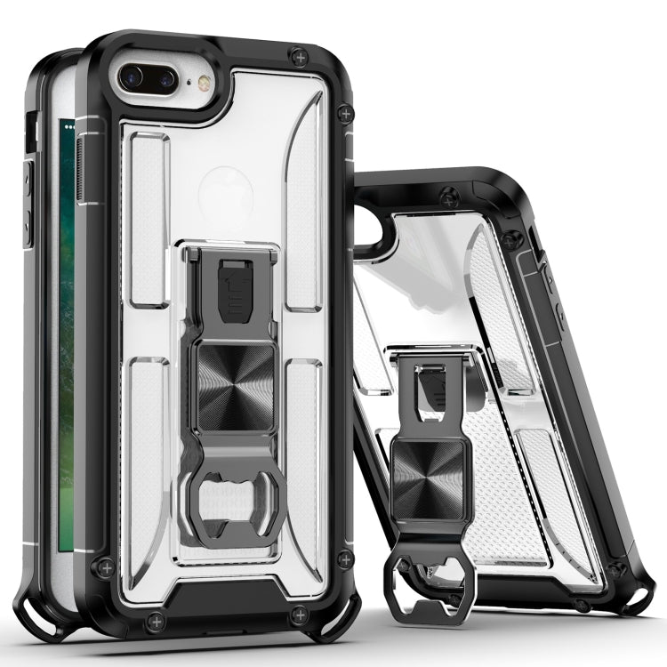 PC + TPU Shockproof Protective Case with Corkscrew Holder For iPhone 8 Plus & 7 Plus