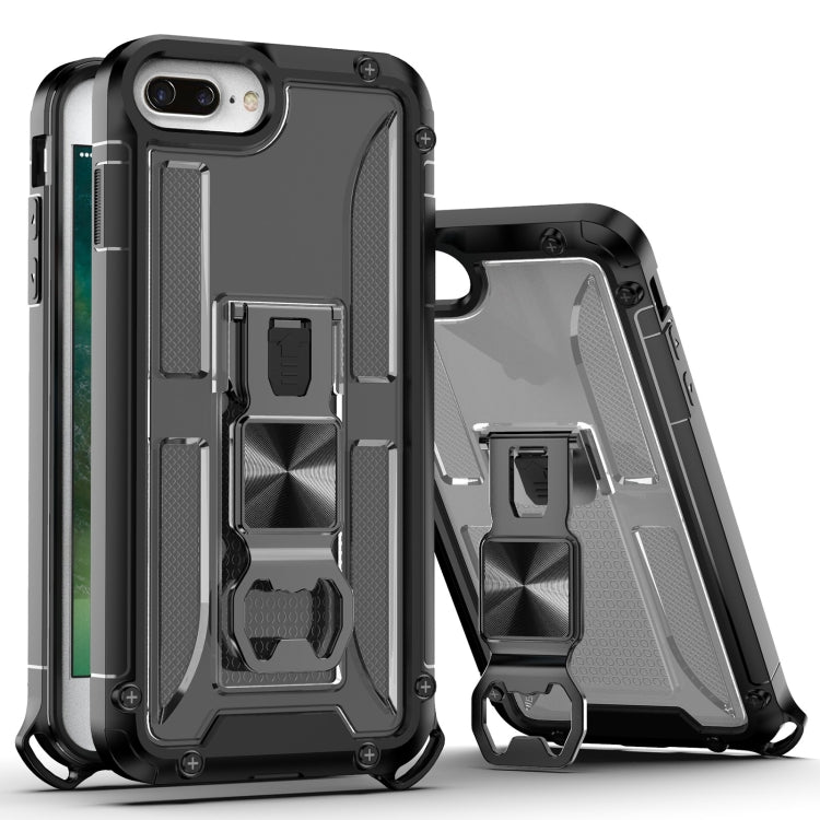 PC + TPU Shockproof Protective Case with Corkscrew Holder For iPhone 8 Plus & 7 Plus