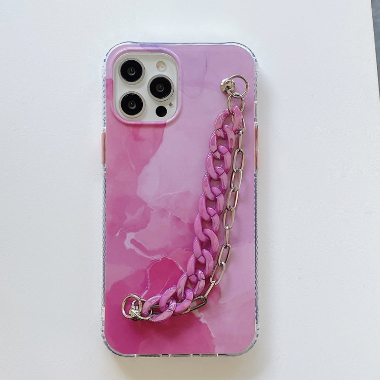 For iPhone 12 / 12 Pro Azure Stone Pattern + Bracelet TPU Phone Protective Case