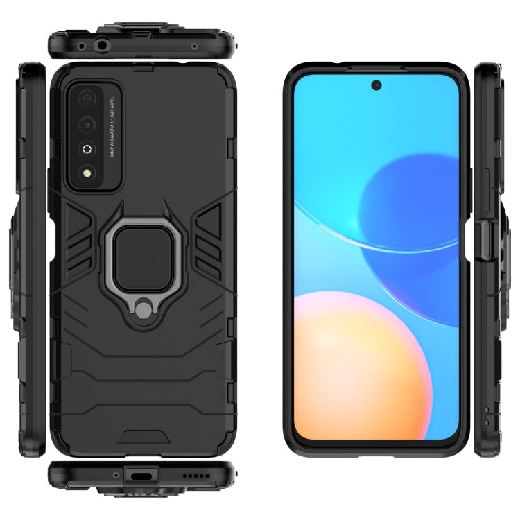 For Honor Play 5T Pro PC + TPU Shockproof Protective Case with Magnetic Ring Holder