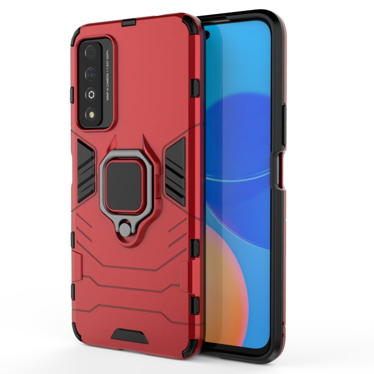 For Honor Play 5T Pro PC + TPU Shockproof Protective Case with Magnetic Ring Holder