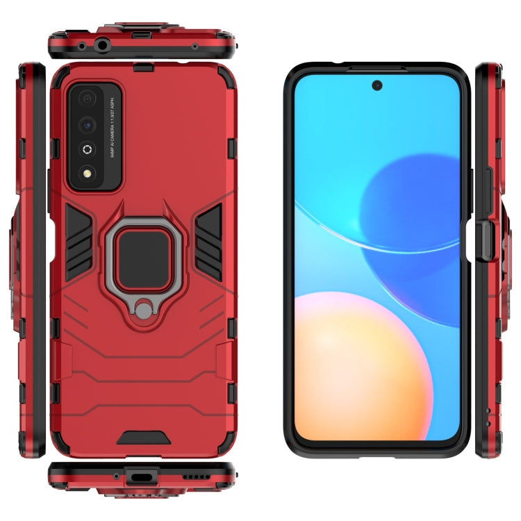 For Honor Play 5T Pro PC + TPU Shockproof Protective Case with Magnetic Ring Holder