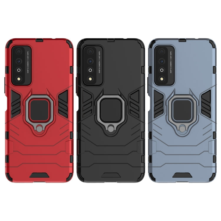 For Honor Play 5T Pro PC + TPU Shockproof Protective Case with Magnetic Ring Holder